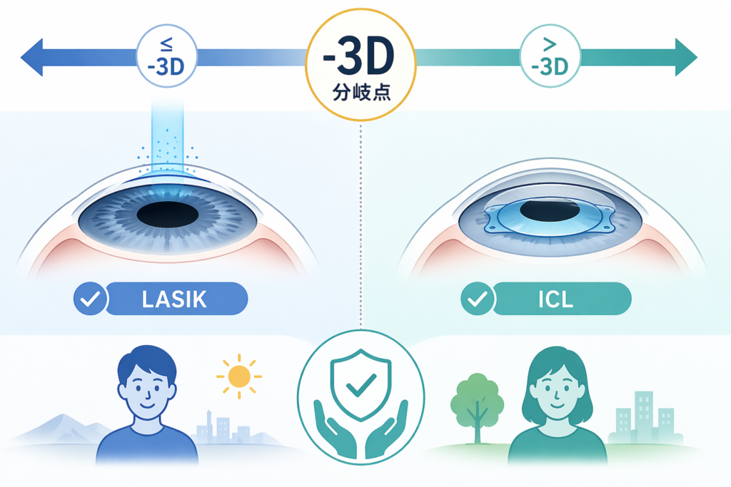 近視の強さでほぼ決まるのイメージ写真